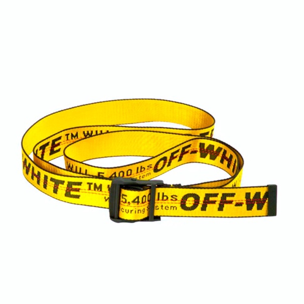 Off-White “Belt” Virgil Abloh Classic Industrial Belt Yellow Black